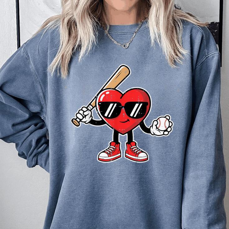 Valentines Day Heart Baseball Player Sports Boys Kids Men Comfort Colors Sweatshirt Valentines Day Heart Baseball Player Sports Boys Kids Men Comfort Colors Sweatshirt