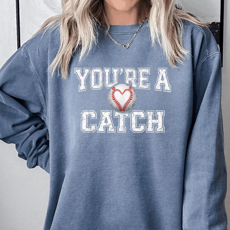 You'Re A Catch Baseball Pun Heart Kids Boys Valentines Comfort Colors Sweatshirt You'Re A Catch Baseball Pun Heart Kids Boys Valentines Comfort Colors Sweatshirt