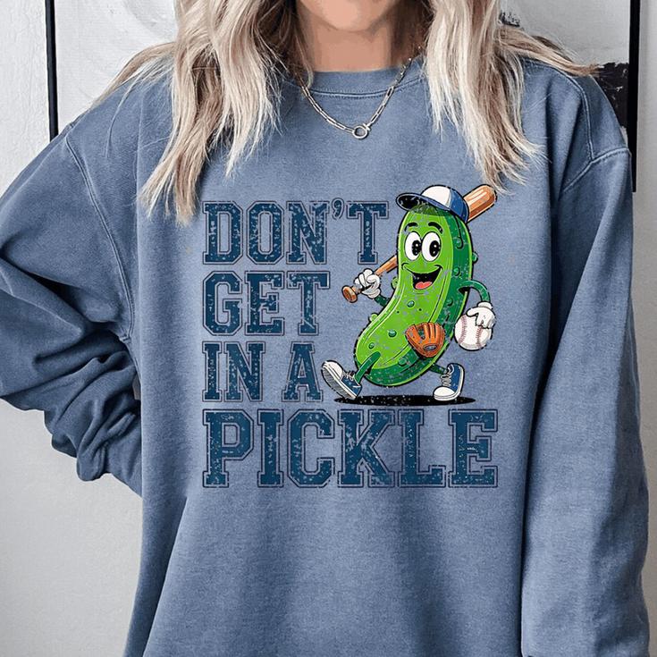 Youth Baseball Catcher Humor Don’t Get In A Pickle Comfort Colors Sweatshirt Youth Baseball Catcher Humor Don’t Get In A Pickle Comfort Colors Sweatshirt