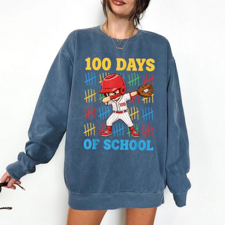 100 Days Of School Baseball Bat 100th Day Of School Boys Comfort Colors Sweatshirt