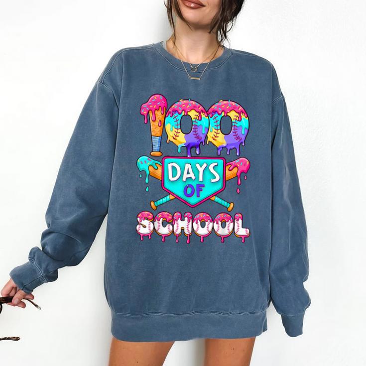 100 Days Of School Baseball Boys Kids Comfort Colors Sweatshirt