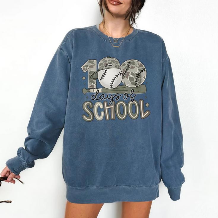 100 Days Of School Baseball Cap Boy School Teacher Comfort Colors Sweatshirt