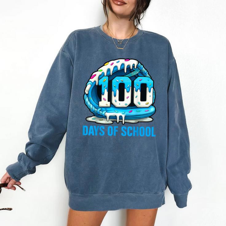 100 Days Of School Baseball Drip Ice Cream Kid Boy 100th Day Comfort Colors Sweatshirt