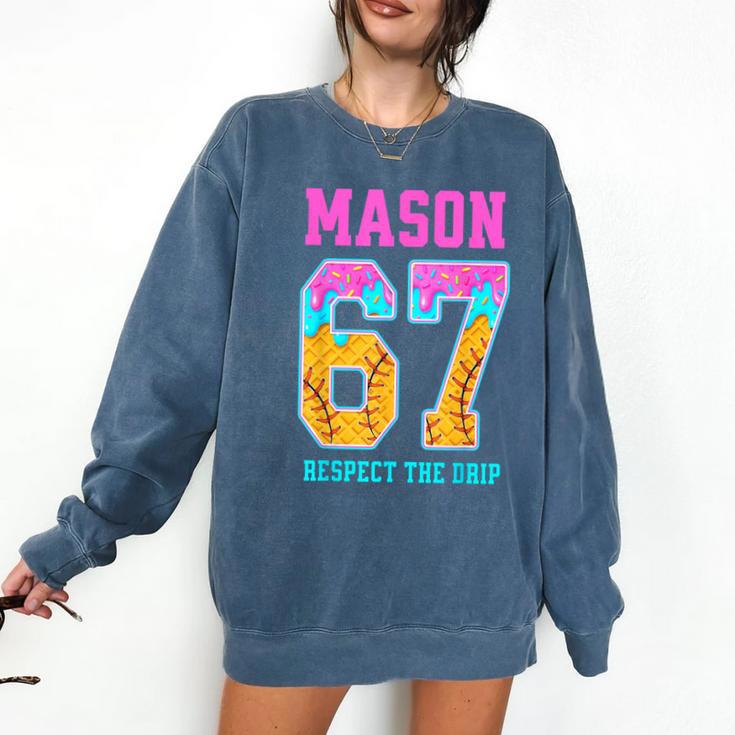 6 7 Mason Baseball Drip Comfort Colors Sweatshirt