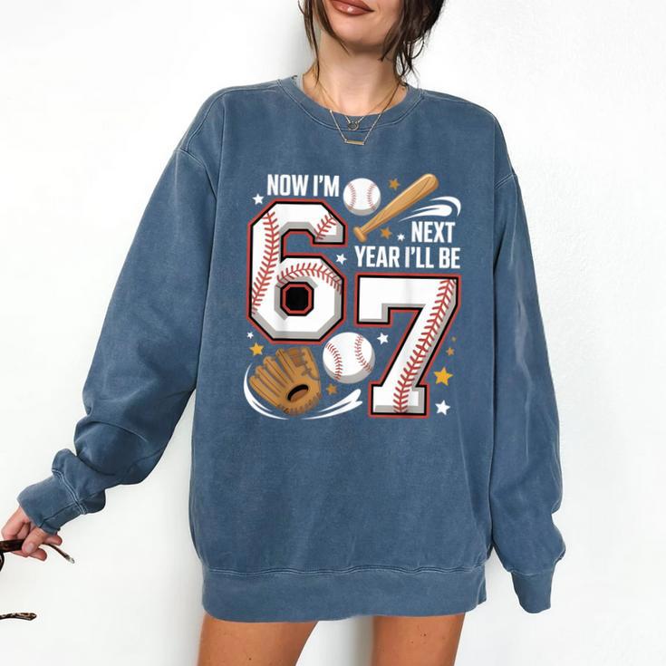 6 Year Old Birthday 67 Trend Baseball Now I’m 6 Next Year 7 Comfort Colors Sweatshirt