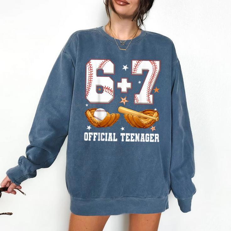 67 13 Year Old Official Teenager Baseball Boy 13th Birthday Comfort Colors Sweatshirt
