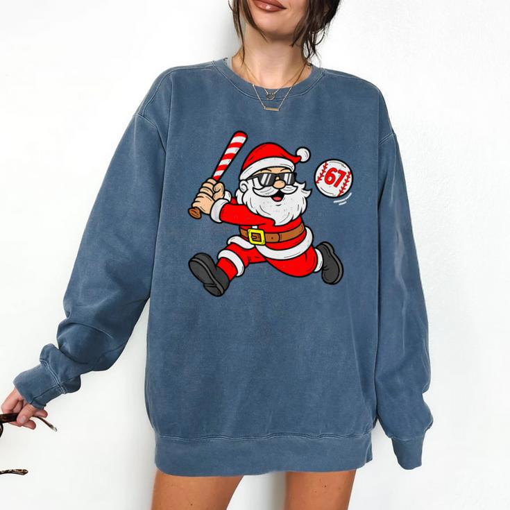 67 Baseball Santa Six Seven Meme Christmas Sport Men Boy Kid Comfort Colors Sweatshirt