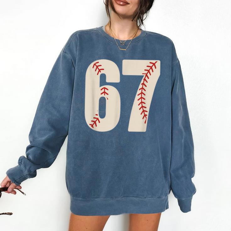 67 Baseball Six Seven 6 7 Meme 67 Comfort Colors Sweatshirt