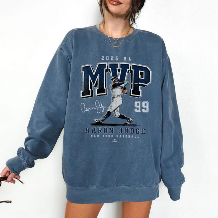 Aaron Judge 2025 AL MVP New York Baseball MLBPA Comfort Colors Sweatshirt