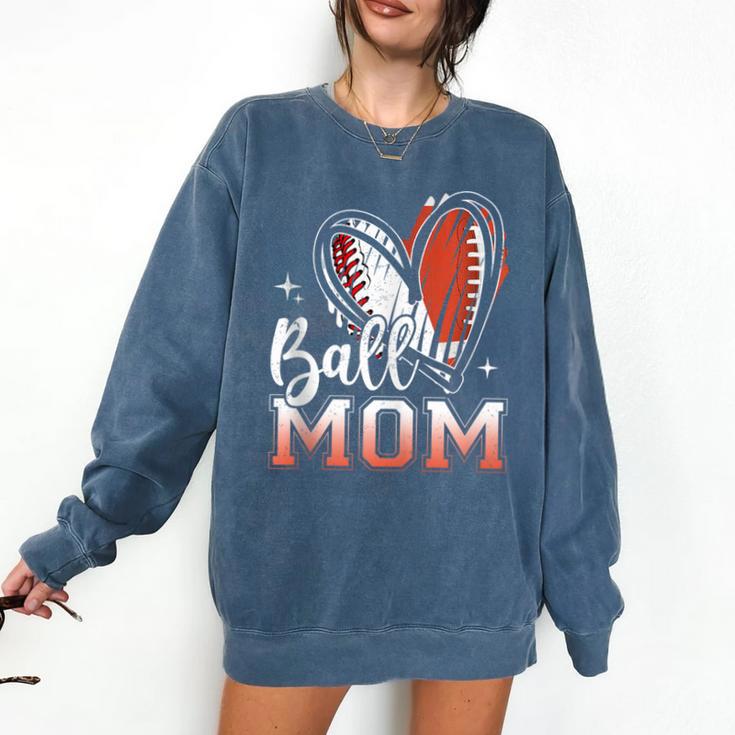 Ball Mom Football Baseball Mom Comfort Colors Sweatshirt