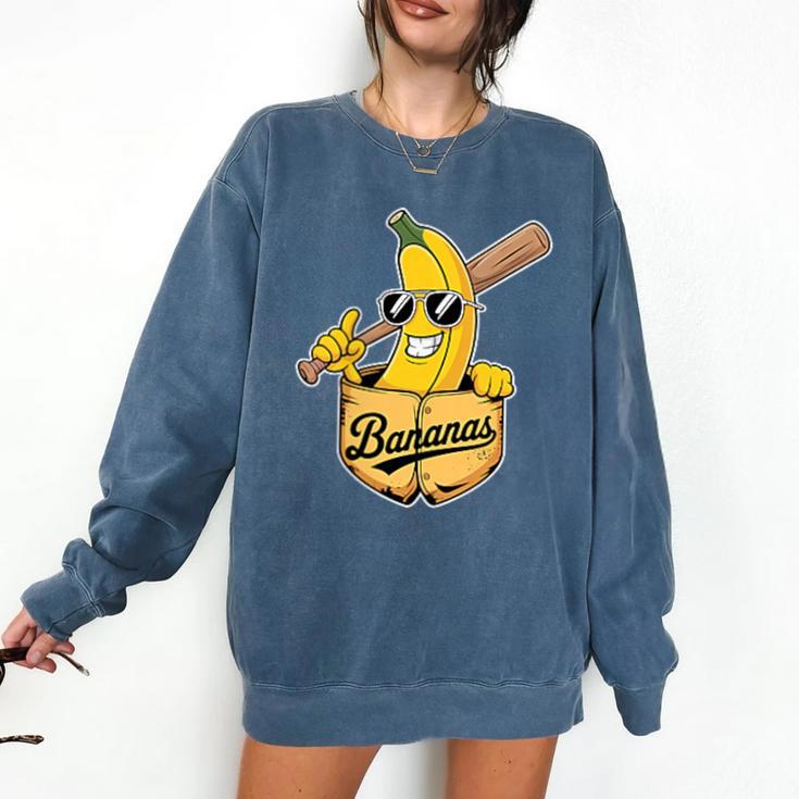 Banana Baseball Fruit Comfort Colors Sweatshirt