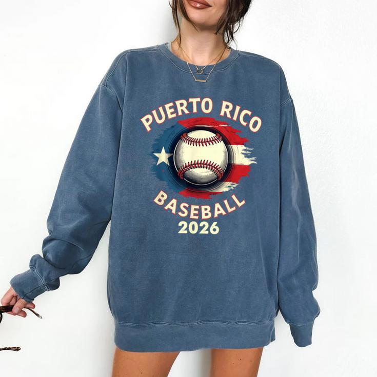 Baseball 2026 Puerto Rico Island Pride Sports Theme Comfort Colors Sweatshirt