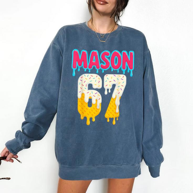 Baseball 6 7 Ice Cream Drip Number 67 Six Seven Meme Comfort Colors Sweatshirt