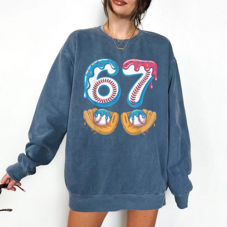 Baseball 67 Ice Cream Drip 67 Meme Player T-Shirt Comfort Colors Sweatshirt