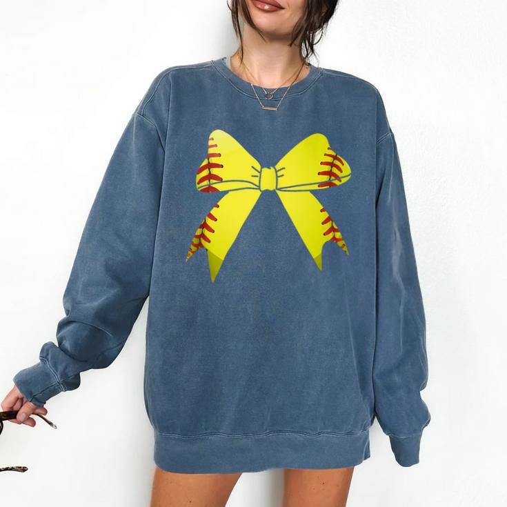 Baseball Bow Baseball Mom Women Baseball Mama Comfort Colors Sweatshirt