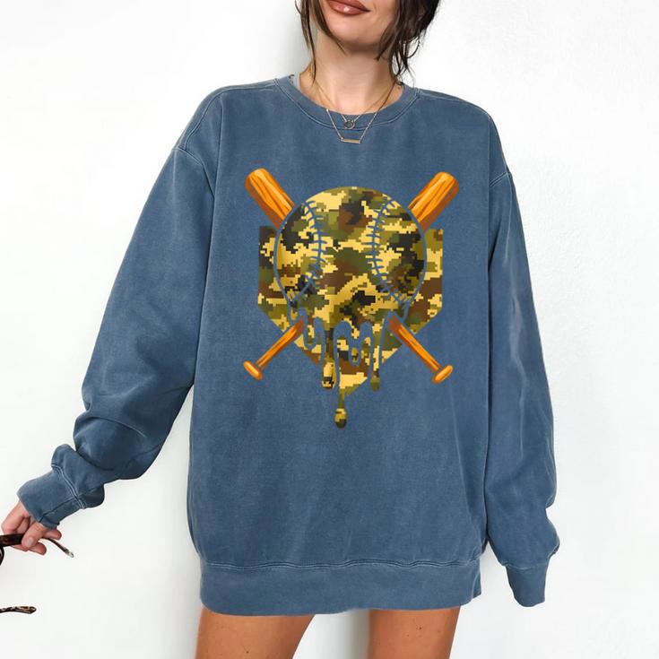Baseball Camo Boys Ice Cream Youth Baseball Comfort Colors Sweatshirt