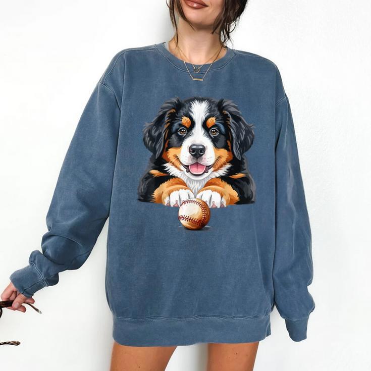 Baseball Dog Men & Women Comfort Colors Sweatshirt