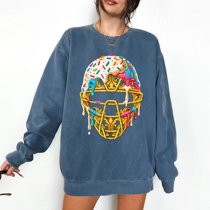 Baseball Drip For Boys Ice Cream Drip Youth Boys Catcher's Comfort Colors Sweatshirt