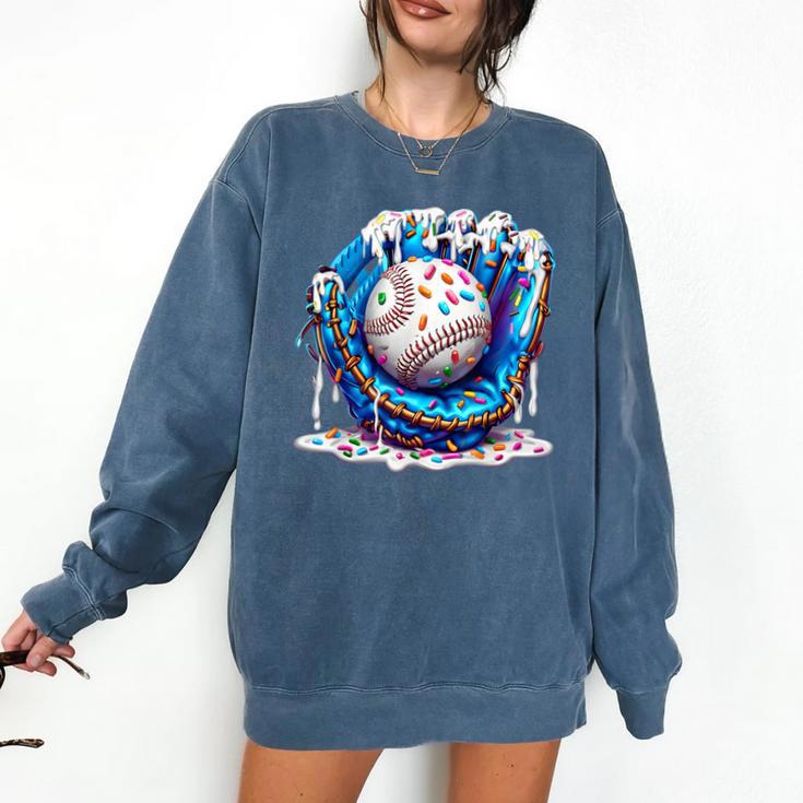 Baseball Drip For Boys Ice Cream Drip Youth Baseball Boys Comfort Colors Sweatshirt