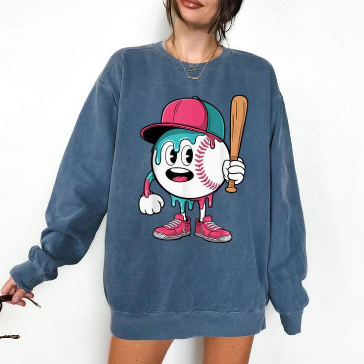 Baseball Drip Boys Ice Cream Youth Comfort Colors Sweatshirt