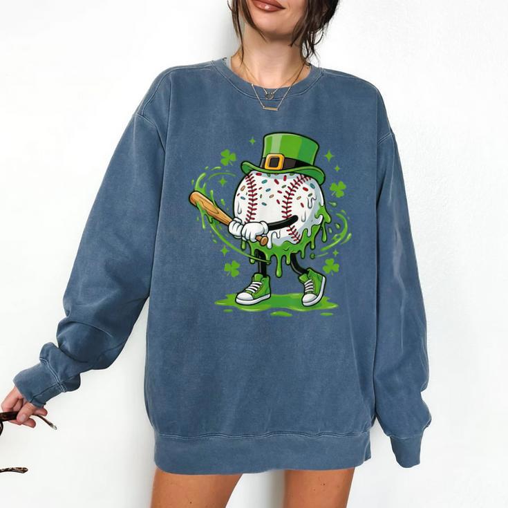Baseball Drip For Boys Ice Cream Drip Youth St Patricks Day Comfort Colors Sweatshirt