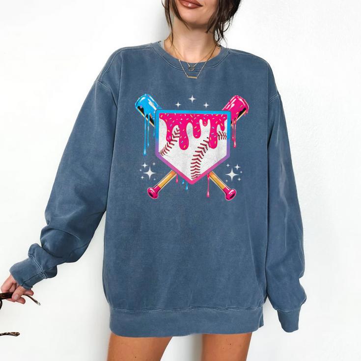 Baseball Drip Purple Glove Respect The Drip Youth Boys Girls Comfort Colors Sweatshirt