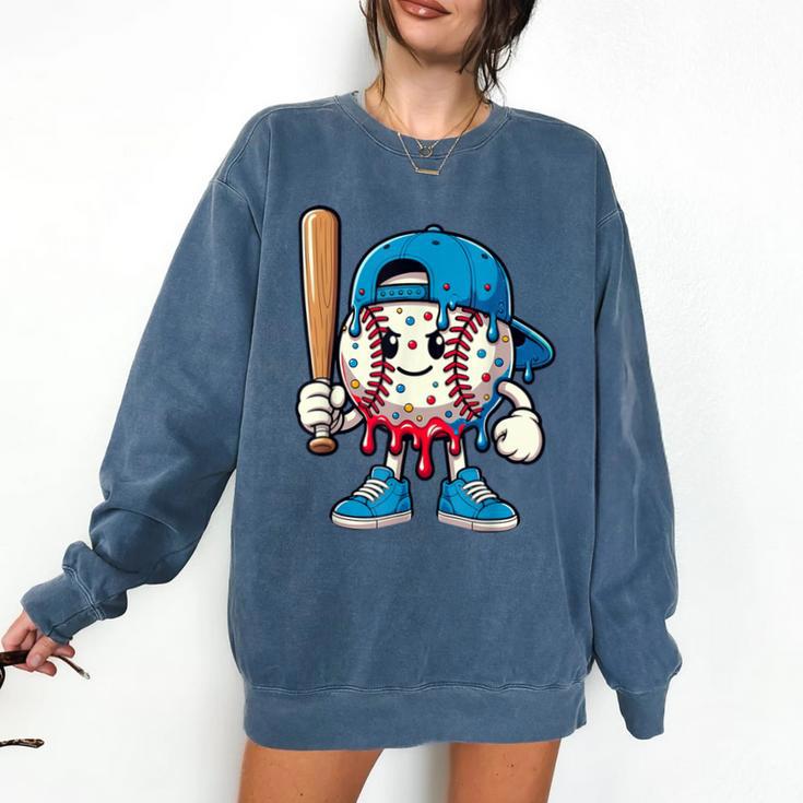 Baseball Drippy Style Apparel For Boys Youth Cool Baseball Comfort Colors Sweatshirt