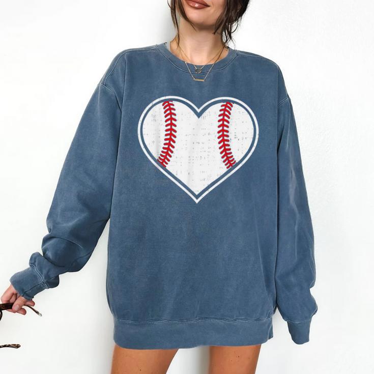 Baseball Heart Love Sport Valentines Day Men Women Boys Kids Comfort Colors Sweatshirt