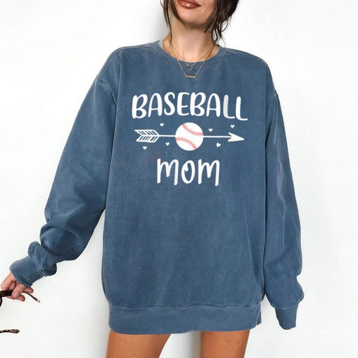Baseball Mom Cute Grandson Player Arrow Heart Family Comfort Colors Sweatshirt