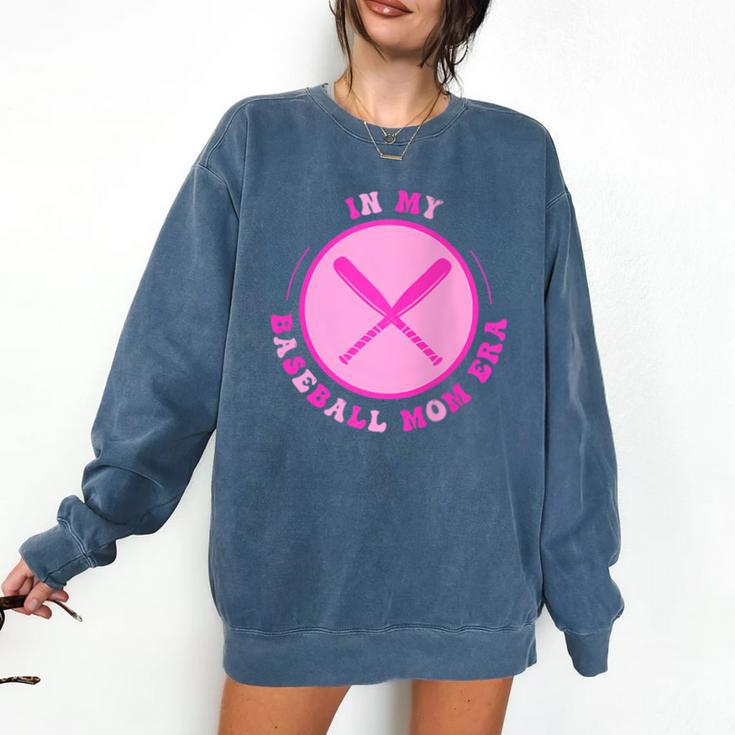 In My Baseball Mom Era Retro Game Day Mom Era 2 Sides Comfort Colors Sweatshirt