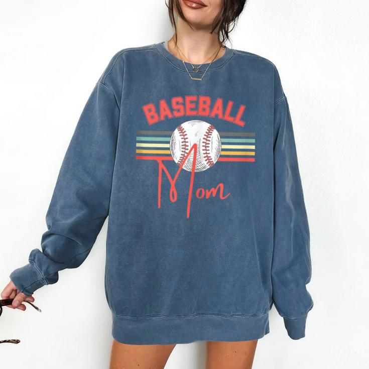 BASEBALL MOM Fun RETRO LOOK Comfort Colors Sweatshirt