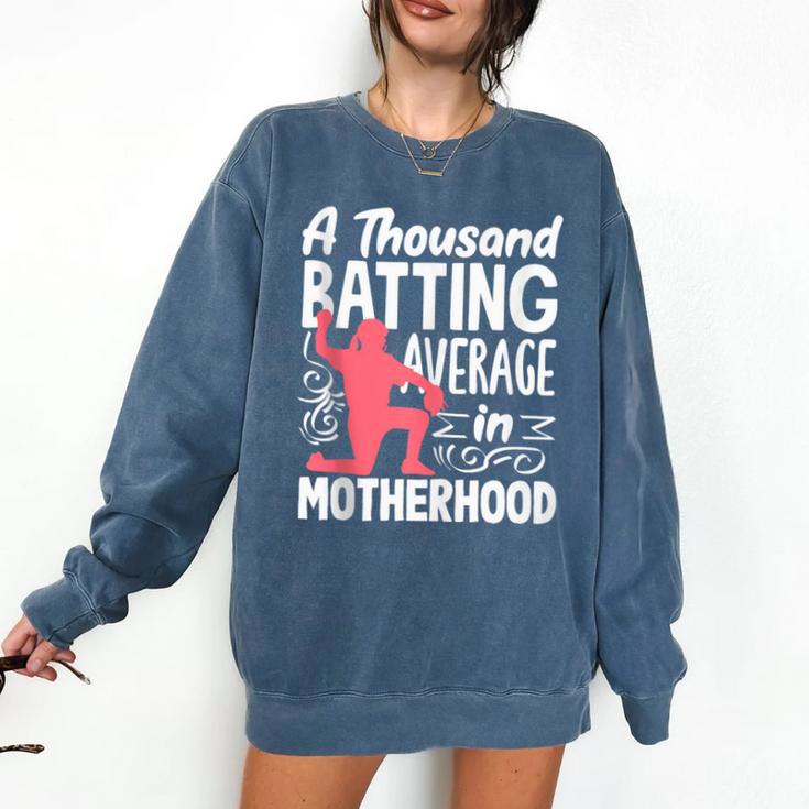 Baseball Mom Heart Ball Graphic Mother's Day Comfort Colors Sweatshirt