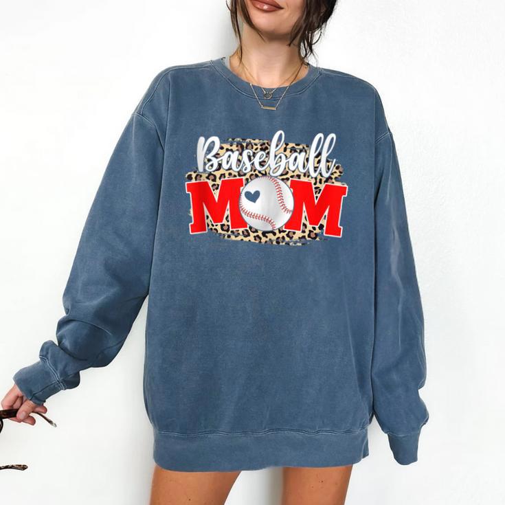 Baseball Mom Mother's Day For Mom Game Day Outfit Comfort Colors Sweatshirt