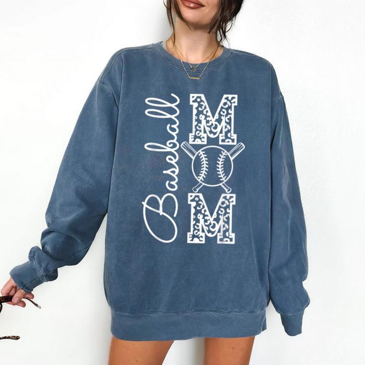 Baseball Mom Tee Leopard Mother's Day Grandma Comfort Colors Sweatshirt