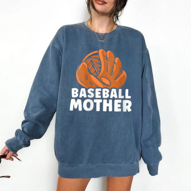 Baseball Mother Lover Baseballer Player Match Baseball Mom Comfort Colors Sweatshirt