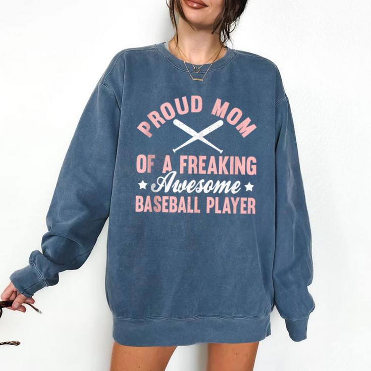 Baseball Player Pitcher Catcher Baseball Mom Mother Comfort Colors Sweatshirt