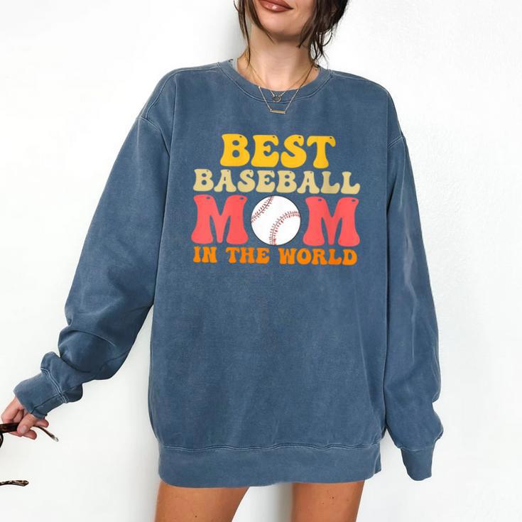 Best Baseball Mom In The World Baseball Comfort Colors Sweatshirt