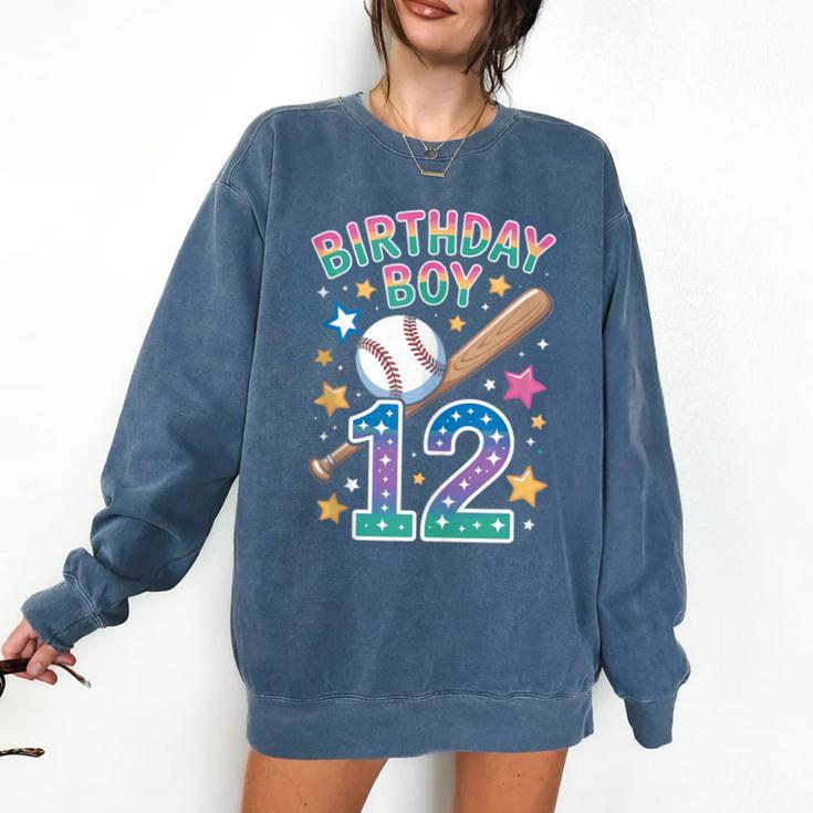 Birthday Boy 12th Birthday Baseball Comfort Colors Sweatshirt