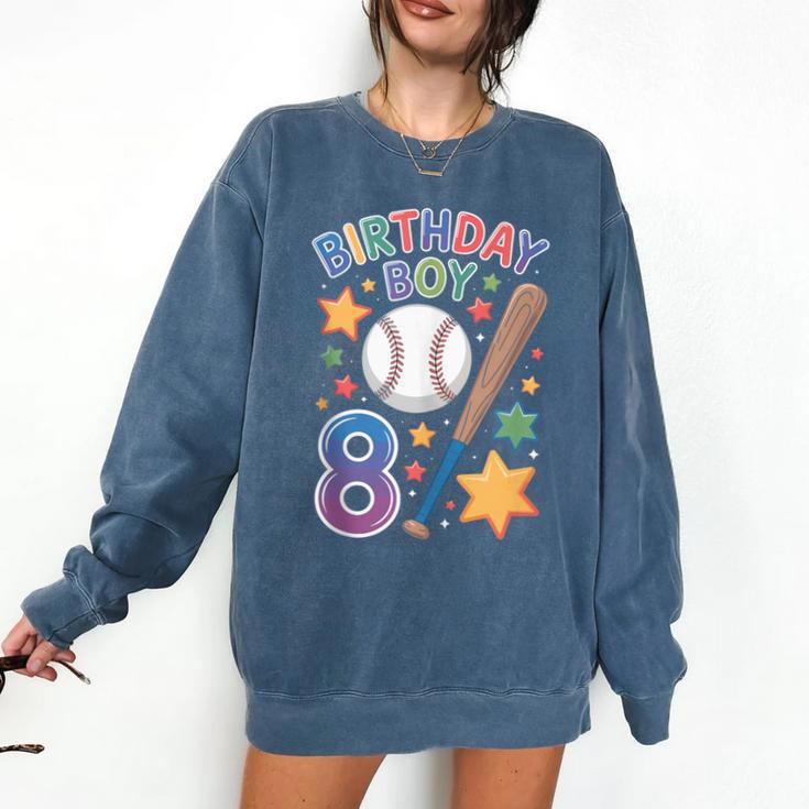 Birthday Boy 8th Birthday Baseball Comfort Colors Sweatshirt