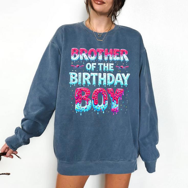 Brother Of The Birthday Boy Ice Cream Baseball Family Party Comfort Colors Sweatshirt