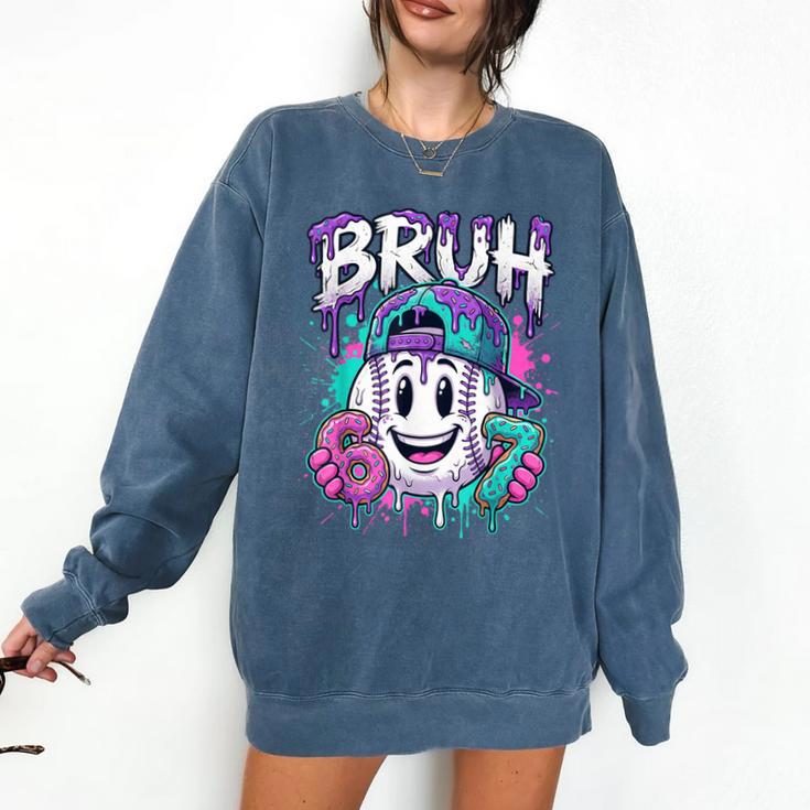 Bruh 67 Baseball Drip Boys Kids Six Seven Meme 6-7 Dripping Comfort Colors Sweatshirt