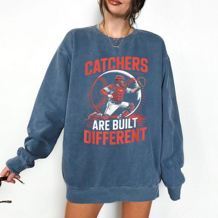 Catchers Are Built Different Baseball Catcher Comfort Colors Sweatshirt