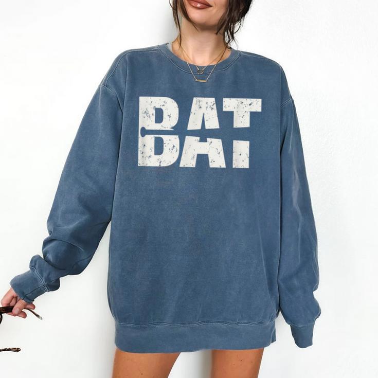 Cool Bat Dad Baseball Tee Women Kids Comfort Colors Sweatshirt