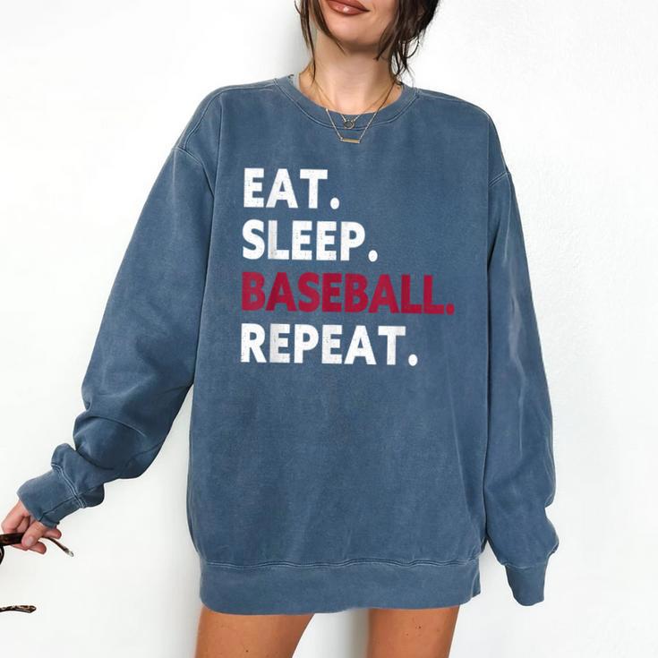 Eat Sleep Baseball Repeat Baseball Player Comfort Colors Sweatshirt