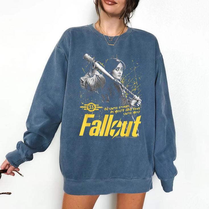 Fallout TV Series Lucy Do Unto Others Baseball Bat Gamer Comfort Colors Sweatshirt