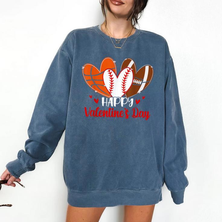 Happy Valentines Day Shirt Boys Basketball Baseball Football Comfort Colors Sweatshirt