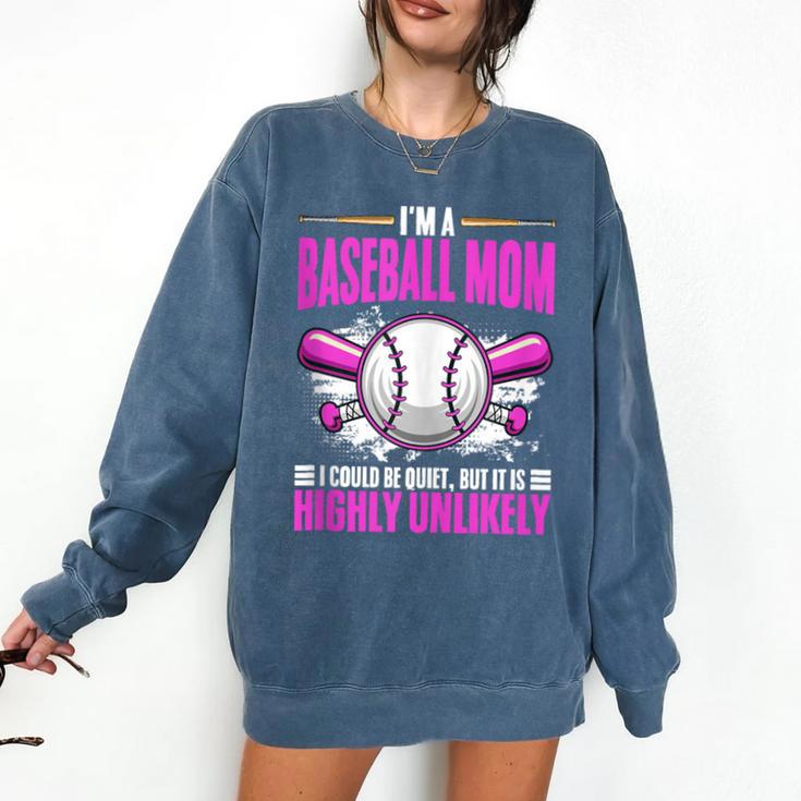 I'm A Baseball Mom Baseball Pitcher Catcher Baseball Player Comfort Colors Sweatshirt