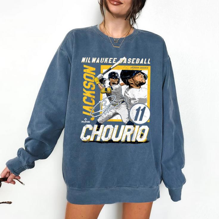 Jackson Chourio Milwaukee MLB Baseball Player MLBJCH203M Comfort Colors Sweatshirt