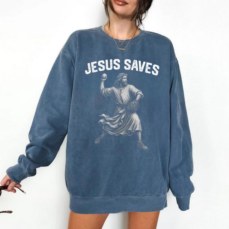 Jesus Saves Shirt Religious Christian Faith Baseball Comfort Colors Sweatshirt