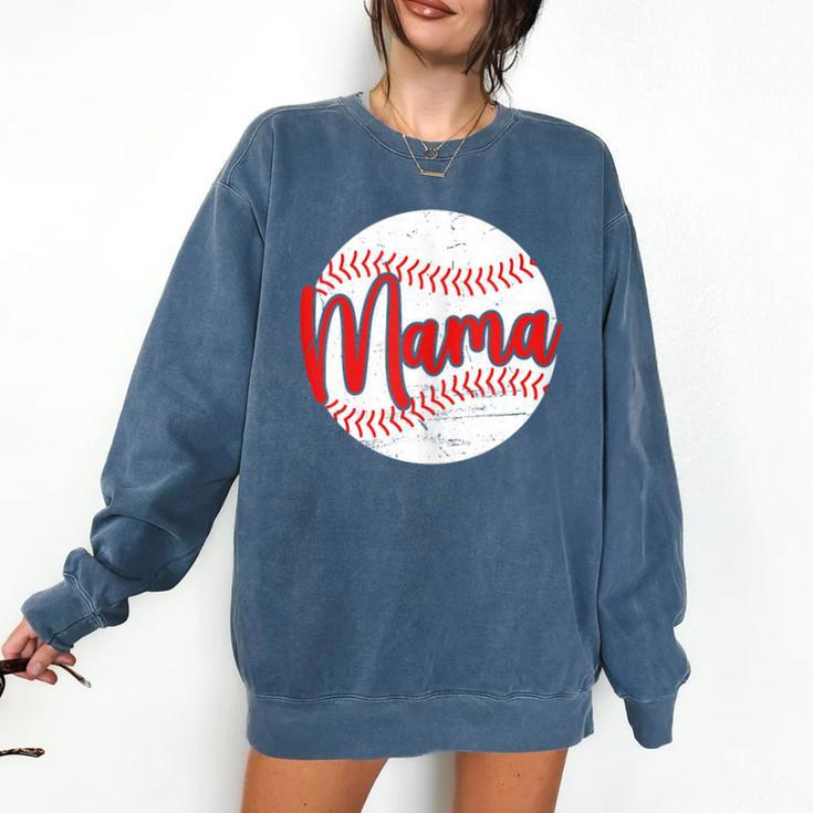 Mama Baseball Mom Comfort Colors Sweatshirt